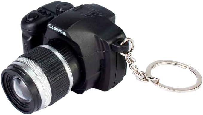 Miniatura 5 de JJLFresheners 3 llaveros para cámara con sonido, llavero de decoración, cartera, colgante de mini diseño, lindo anillo novedoso, llavero colgante