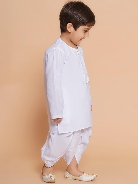 Image of AJ DEZINES Kids Ethnic Wear Pure Cotton Dhoti Kurta Set For Boys