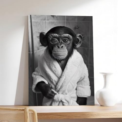 Toile singe en peignoir impression haute definition 40 x 60 cm - 7