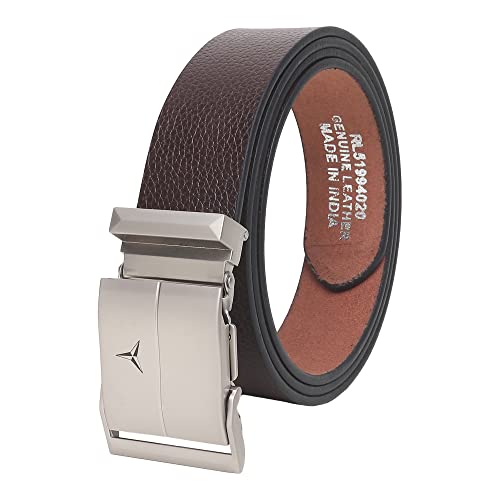 Image of Men's Formal Genuine Leather Auto-lock Adjustable Belt (JAFA-42-BL)