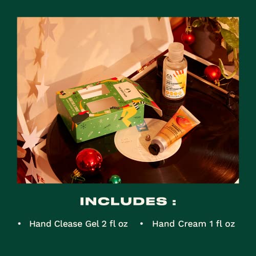 The Body Shop High Five & Thrive Hand Cleanse Gift Set, Vegan, Mango Gel & Hand Cream (2+1 Oz), Fruity #TOP2