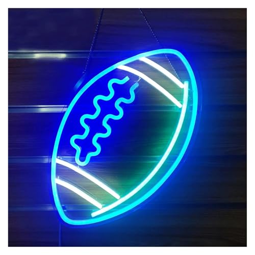 Néon LED Rugby 31x38cm à Intensité Variable pour Décoration Murale de Chambre