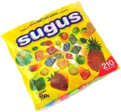SUGUS Caramelos Masticables Sabor a Frutas Surtido 700 gr. - Gluten Free.
