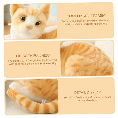 Gato de peluche realista antialérgico para dormir sin pelos 6