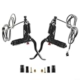 Hydraulischer Bremshebel für E-Bike mit 2 A SM-Anschluss, Ausschaltfunktion, Griff aus Aluminiumlegierung für 22 mm Lenker, schwarz (1 Paar 2 A)