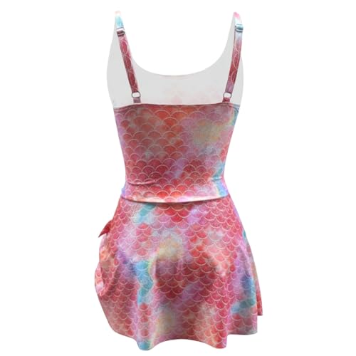 Monokini de escamas con diseño moldeador de cuello en V profundo 5