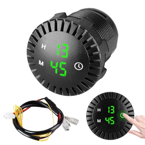 Reloj para Moto - Pantalla LED 12V 24V Panel Electrónico,Control Táctil Reloj Digital para Moto,para Desplazamientos Cortos Urbana Conducción Hombres Propietarios