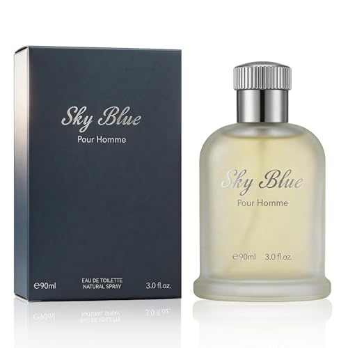 Image of AFLUXE Sky Blue Eau de Toilette for Men, Ultra Fresh Citrus Aromatic Cologne, Long Lasting Clean Scent for Men, 3.0 fl oz (90 ml)