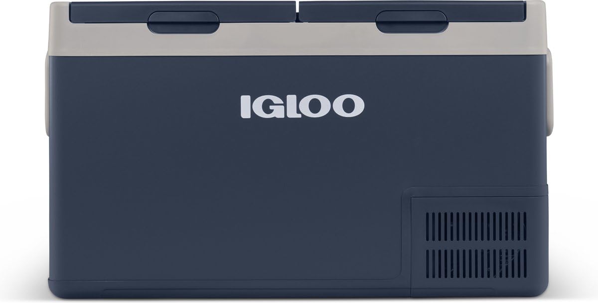 Igloo ICF80DZ - Tragbare Kompressor Kühlbox Zweizonen 78L - 12/24V 230V - Elektrische Kühlbox -18 °C bis 20 °C - Mini Kühlschrank für Camping, Auto