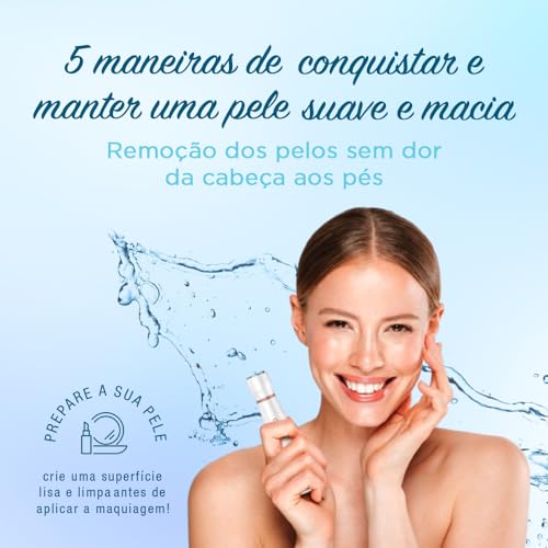 Conair, Depilador Feminino, Aparador Facial e Corporal, À Pilha, 5 Acessórios, All-In-One - Sem Fio