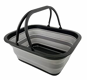 SAMMART 15L Grau Faltbarer Picknickkorb