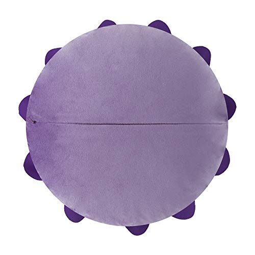 Jwh 3D Flower Throw Pillow Cover Decorative Aesthetic Floral Accent Pillow Cases Round Cushion Handmade Stereo Pillowcase For Couch Bed Bedroom Living Room With Insert 14 Inch Lilac Purple #TOP1
