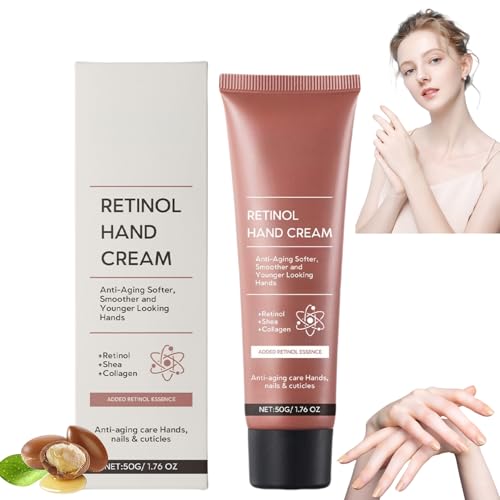Retinol Hand Cream,Firming Anti-Aging Hand Lotion,Retinol Hand Cream Anti Aging,Hand Repair Cream,Retinol Moisturizer Cream,Soft & Supple Hands,Travel Size Hand Lotion,Suitable for Dry Skin