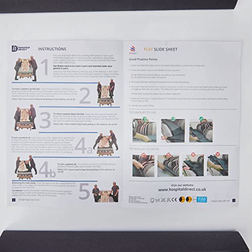 41Po4LhAmEL Hospital Direct Slideezi Washable Flat Slide Sheet with Handles (Assorted Colors) - Image 3