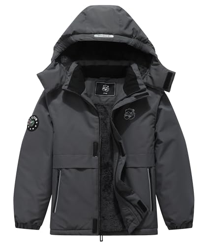 BYLESIN Kid's Waterproof Ski Jacket Warm Winter Coat Boys Snowboarding Jackets Outdoor