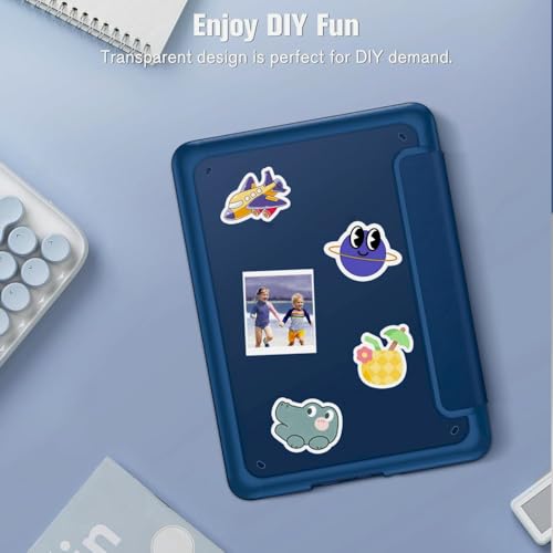 Image of MOCA Case for 7 Inch Kindle Paperwhite 12th Gen 2024 and Signature Edition, Slim Shockproof Clear Back Cover, Auto Sleep /Wake Protective Case (Navy Blue)