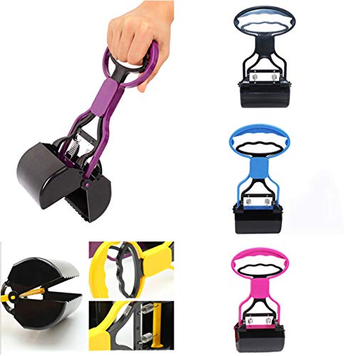 Pegador de resíduos de animais de estimação com cabo longo dobrável e expansível para cocô de mandíb