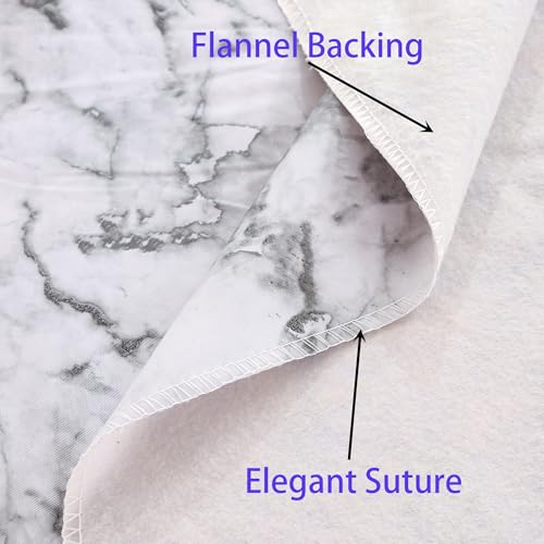 Image of Walrus Heavy Duty Vinyl Tablecloth with Flannel Backing Waterproof Oil-Proof Plastic Table Cloth Stain-Resistant Wipeable Rectangle or Square Table Cover for Indoor and Outdoor (Marble, 60X84 Inch)