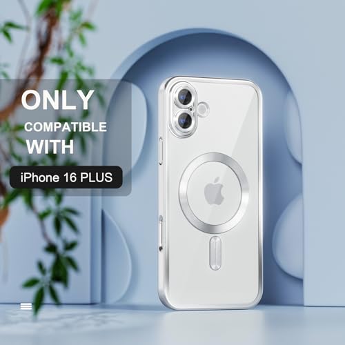 Image of Misea Magnetic for iPhone 16 Plus Case Compatible with MagSafe Silver