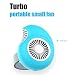 Produktbild ToDIDAF Turbine Leichter tragbarer Mini-Lüfter, USB aufladbar, praktischer Lüfter für Desktop/Outdoor, gutes Geschenk für Sportler - Blau, Muschelform