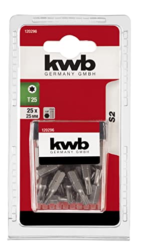 kwb 25 x bit T25 scatola dispenser 120296 (25 mm, C 6,3, ISO 1173 value pack), 1 V, pezzo