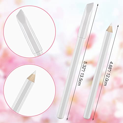 Pagow 5 Pieces White Nail Pencils 2-In-1 Nail Whitening Pencils With Cuticle Pusher For Diy French Art Manicure Supplies, Perfect Nail Art Decoration Tool Nail Polish Remover Set #TOP1