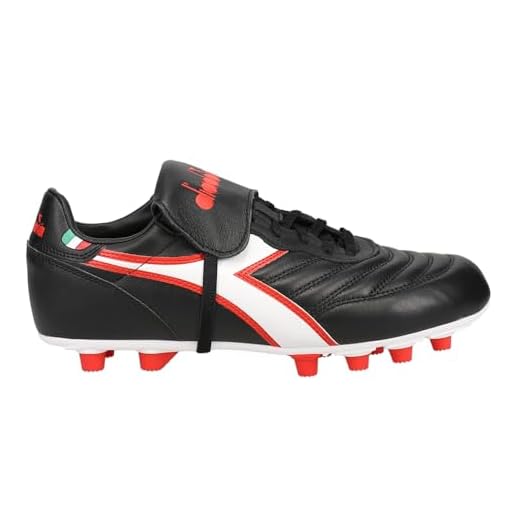 Diadora Mens Brasil Og Lt T Mdpu Soccer Cleats Cleated, Firm Ground - Black - Size 11.5 M