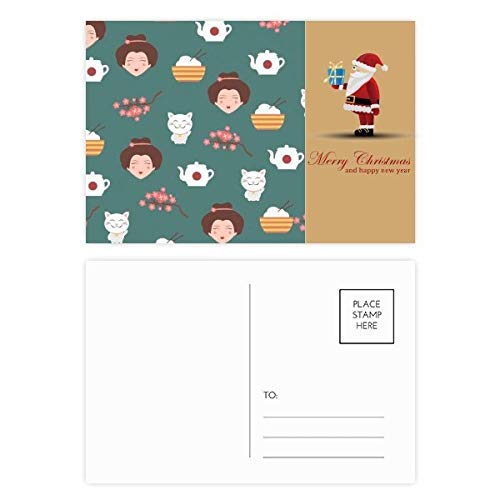 Théières de riz motif chat Sakura Japon Père Noël pour service de table asiatique