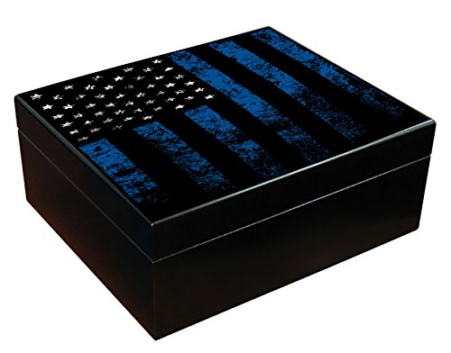 Thin Blue Line Humidor Cigar Humidor 9X8.5