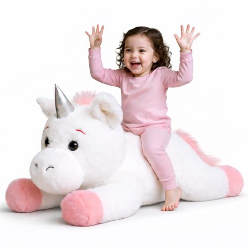 Cudhug 32" Giant Unicorn Stuffed Animal Large Soft Plush Toy Gift for Kids