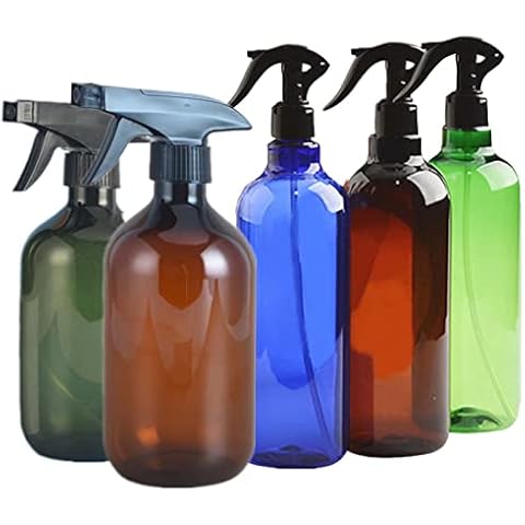 Tianher Spray Bottle for Plants, 5 Pcs Plastic Spray Bottles 500ml Cleaning Fine Mist Spray Bottle with Adjustable Nozzle for Solution Gardening Trigger Water Air Freshening Empty Sprayer Cover