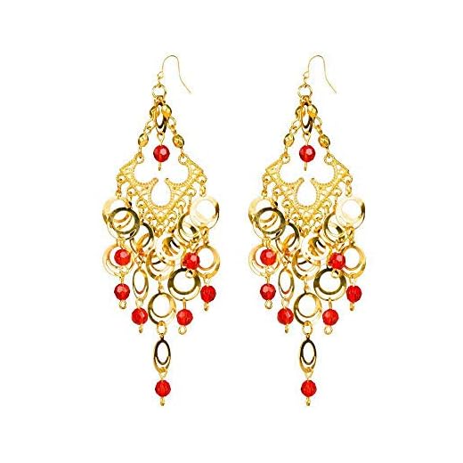 Boland 64491 de Luxe – Pendientes Gypsy disfraz, talla única , color/modelo surtido