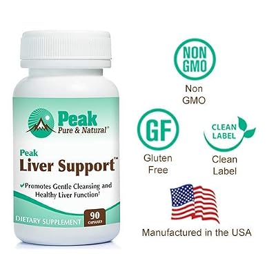 Peak Pure & Natural Peak Liver Support Milk Thistle Based Liver Support Supplement | Liver Cleanse and Detox | 90 Capsules