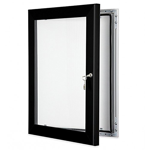 red17: Poster Case Notice Boards - Outdoor Lockable - Black - 700mm x 500mm