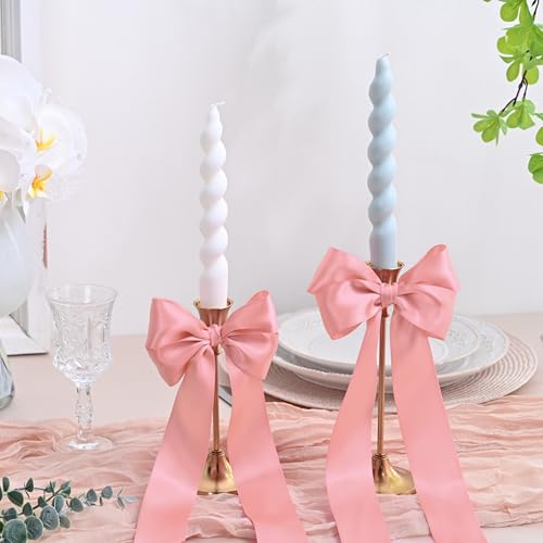 Image of Double Face Dusty Pink Satin Ribbon 1-1 /2 inch X 25 Yards Polyester Dusty Pink Ribbon for Gift Wrapping Very Suitable for Weddings Party Hair Bow Invitation Decorations and More