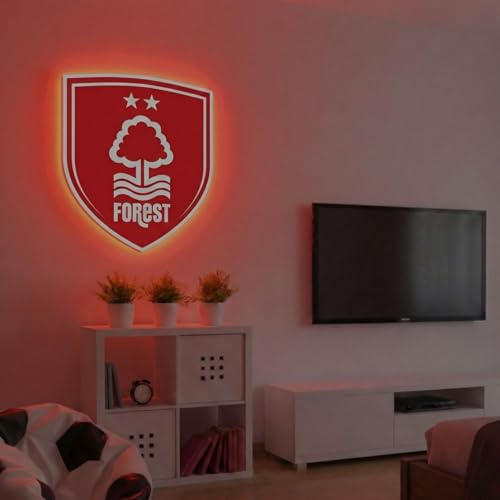 Themed Nottingham Forest FC Badge LED Backlit Wallpop