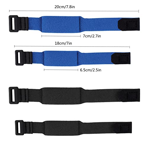 4 PCS Guitar String Mute Dampener, Noise Reducer for Guitar Fretboard Muting Straps Adjustable Bass Guitar Mute Silencer Tape for Guitar, Bass(2Size, 2Color)
