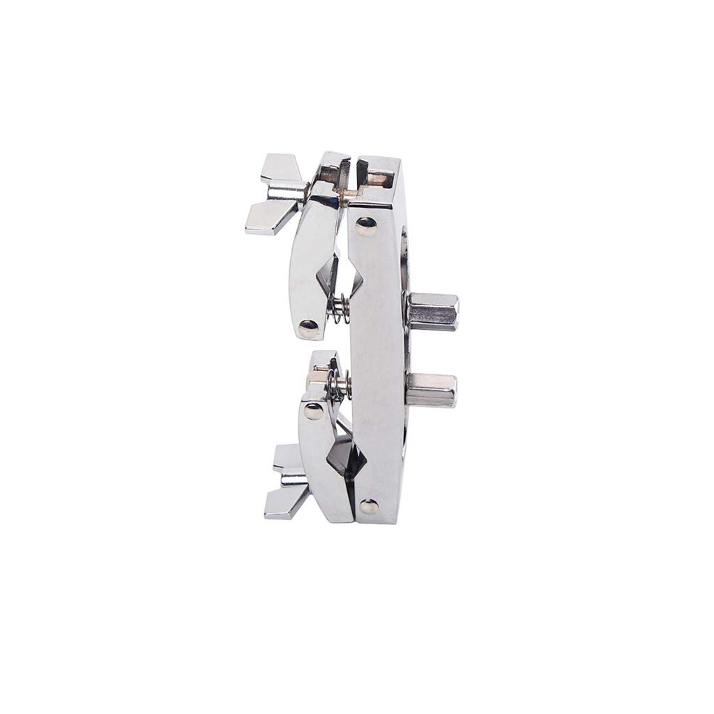 Alnicov Drum Grab Clamp Adjustgrab Clamp 2-Loch, Aluminiumlegierung Trommel Multifunktionsclip für Trommelzubehör