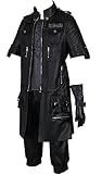 Poetic Walk Mens Cosplay Whole Costume Leather Jacket Cloak Pants Uniform Halloween (X-Small, Black)