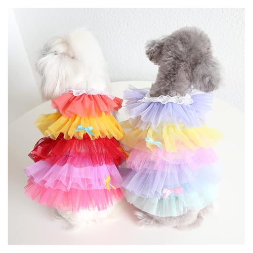 Robe de princesse en maille pour chien et chat en été taille M