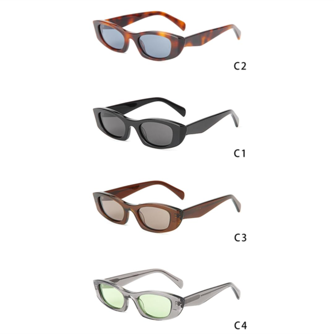 Occhiali da sole polarizzati a occhi di gatto in acetato, alla moda, per donna, uomo e donna, con protezione UV400.