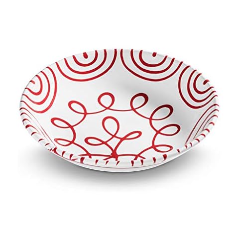 GMUNDNER KERAMIK Suppenteller Cup Durchmesser : 20 cm Rotgeflammt Geschirr, handgemacht in Österreich Cover