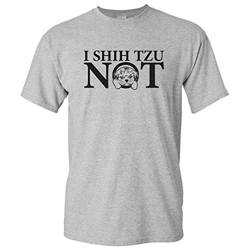 I Shih Tzu Not - Funny Dog T Shirt - 2X-Large - Sport Grey