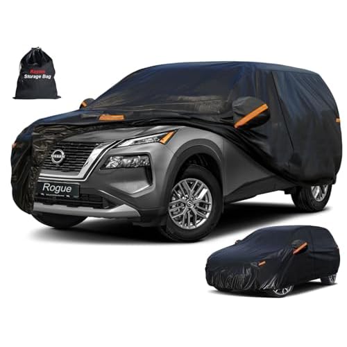 Kayme 7 Layers SUV Car Cover Custom Fit for BMW X1 (2009-2025) Waterproof All Weather for Automobiles, Outdoor Full Cover Rain Sun UV Protection. Custom Fit BMW X1 PE-Black