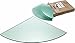 CRL 12" Radius Quarter Round Clear Tempered Glass for Displays