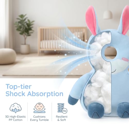Image of Baby Head Protector Backpack - Soft & Lightweight Head Protection Pillow for Bebe Walking and Crawling(Donkey)