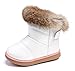 KVbabby Botas de nieve para Niños Invierno Botines Calentar Botas De Nieve Ante Anti-deslizante Zapatos Botas de Trabajo,Blanco,25 EU = fabricante 26