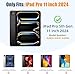 YHB Case for iPad Pro 11 Inch 2024 5th Generation (M4), Multiple Angles Viewing PU Leather Folio Stand TPU Cover with Pencil Holder, Auto Wake/Sleep, Composition Notebook