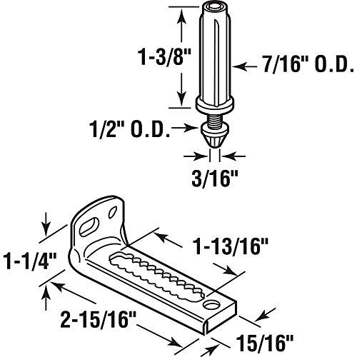 Slide-Co 162107 Bi-Fold Door Bottom Pivot and Bracket (Paquete Individual) miniatura 2