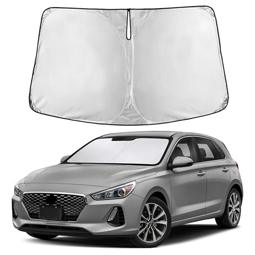 Image of EcoNour Windshield Sunshade Compatible for Hyundai Elantra 2017-2018 2019 2020, Sun Visor for Front Windshield & Window Sun Shade Cover, UV Heat Blocker & Protector, Car Accessories